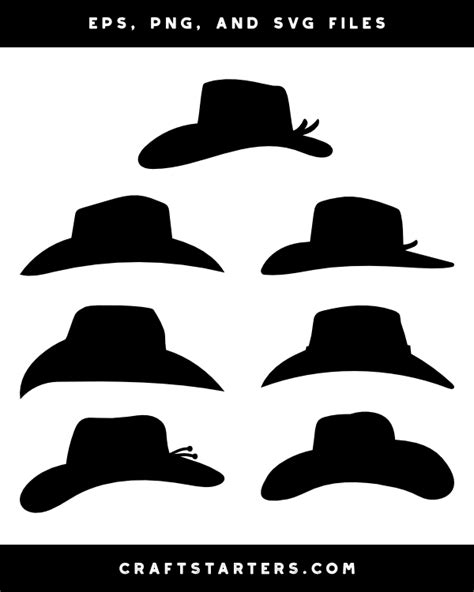 side cowboy hat silhouette