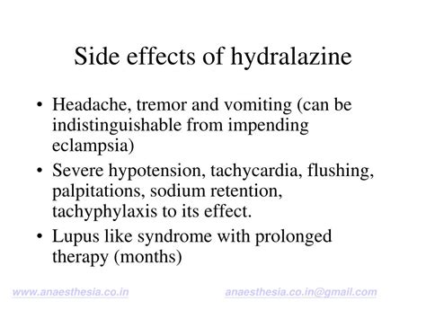 Hydralazine Side Effects: What You Need to Know