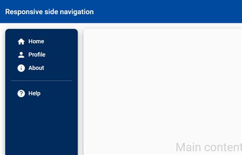 Side Menu In Angular