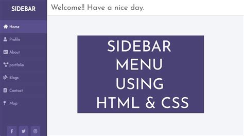 Side Navbar With Html And Css