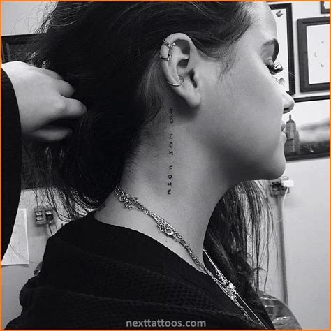side neck tattoo for girls small