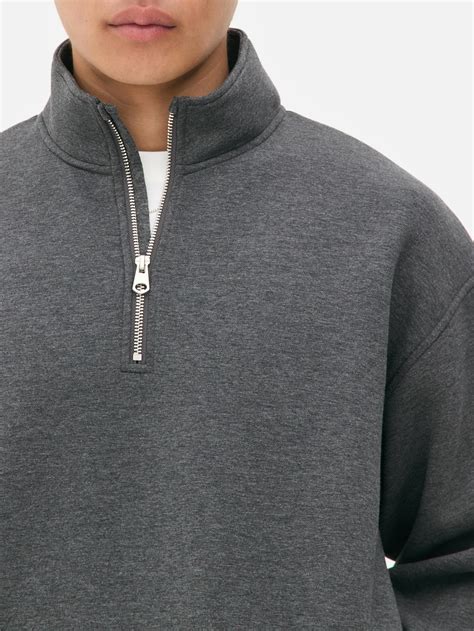 Side Neck Zip Sweatshirt