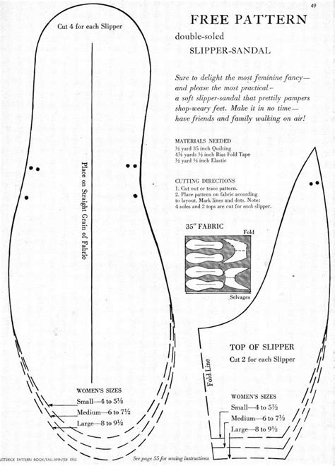 Side Of Slipper Printable