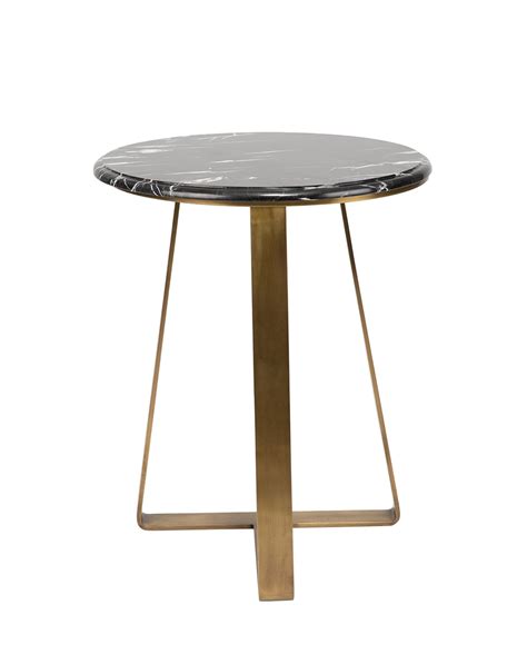 Side Table Black Marble Top