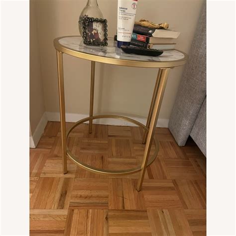 Side Table Gold White