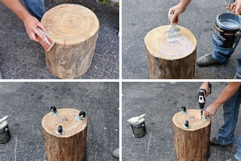 Side Table Made From Log