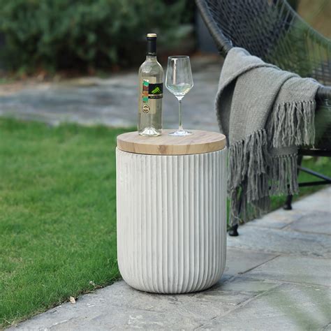 Side Table Outdoor Storage