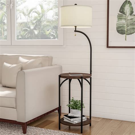 Side Table With A Lamp