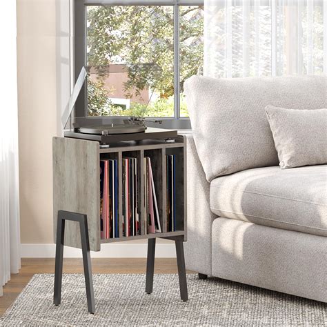 Side Table With Record Storage