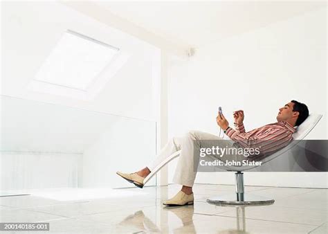 side view of man in reclining chair