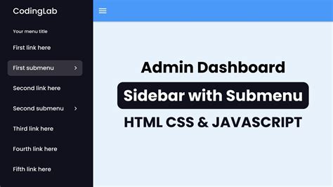 sidebar html css js bootstrap