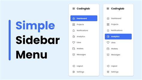 Sidebar Menu Design Codepen