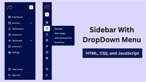 Sidebar Menu With Dropdown