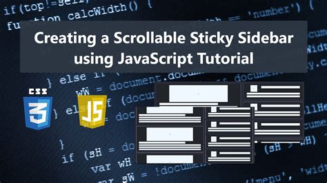 Sidebar Scrollbar Javascript