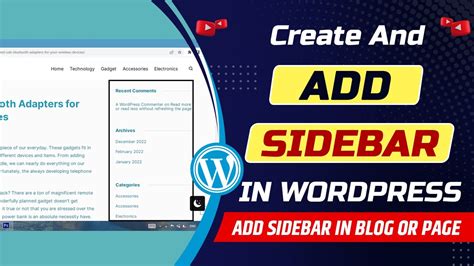 Sidebar Wordpress Without Plugin