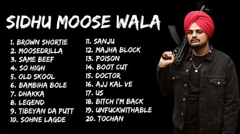 sidhu moose wala hit songs