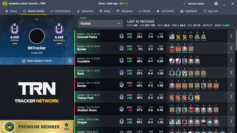 siege stats tracker