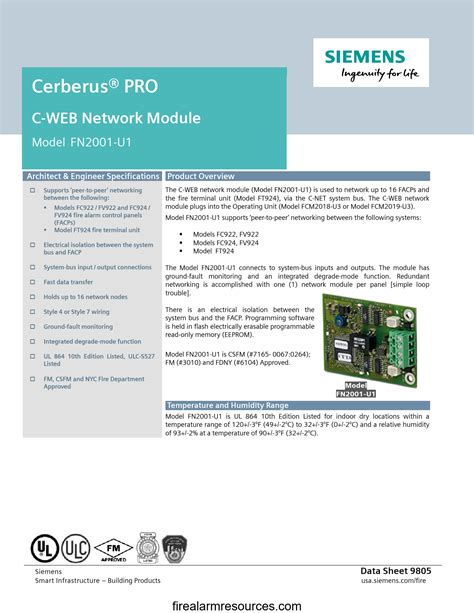 SIEMENS FC922 Fire Alarm Control Panel Instruction Manual