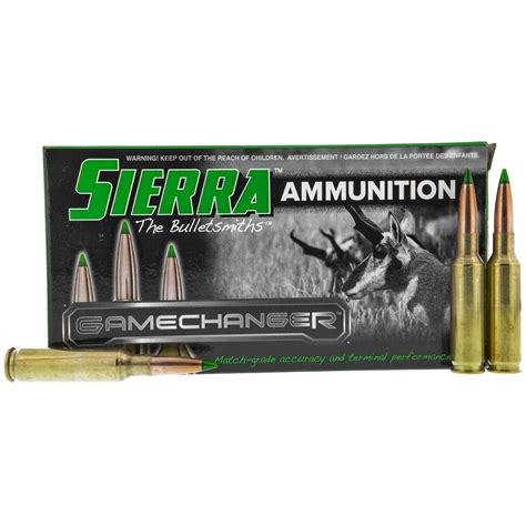 Sierra Bullets Gamechanger 65mm Creedmoor Ammo 65mm Creedmoor 130gr Tipped Gameking 20box