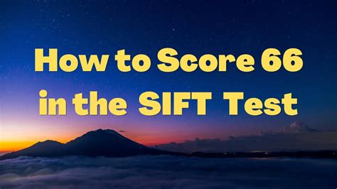 sift practice test 2022