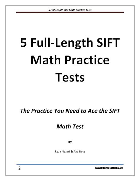 sift test practice test