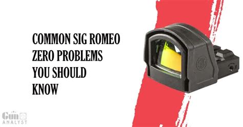 Sig Romeo Zero Won't Adjust
