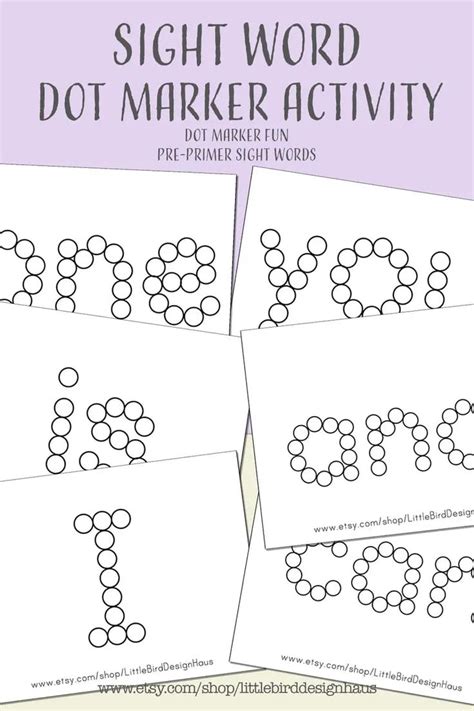 Sight And Letter Dot Marker Printable