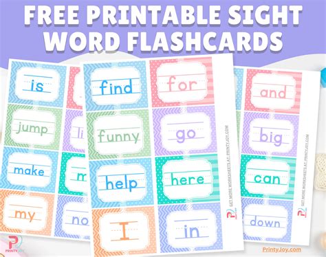 Sight Word Flashcards Printable Free