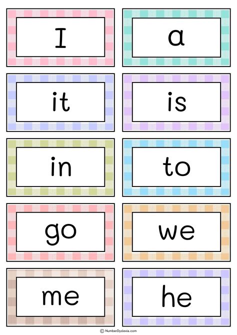 customizable sight words flashcards templates