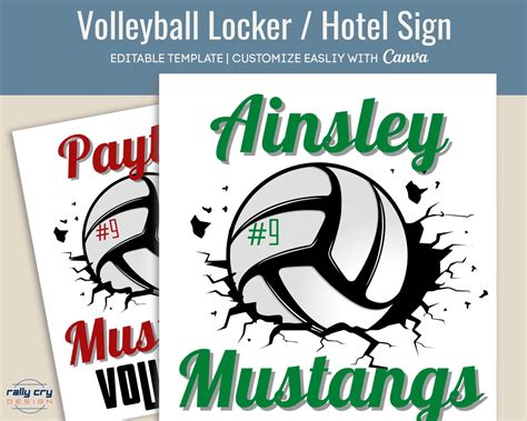 Personalized Volleyball Sign Custom Metal Sign Volleyball