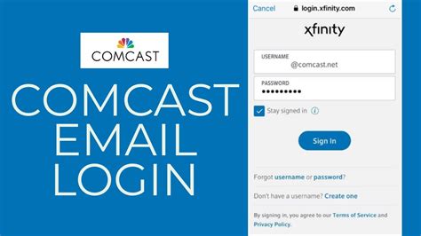 sign in to your xfinity email account