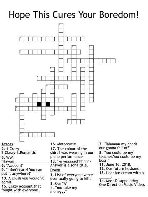 sign of boredom crossword clue
