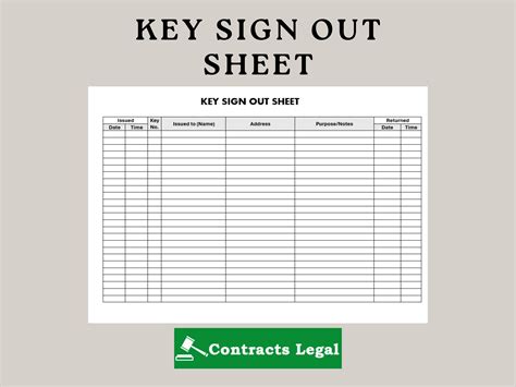 Sign Out Key Form