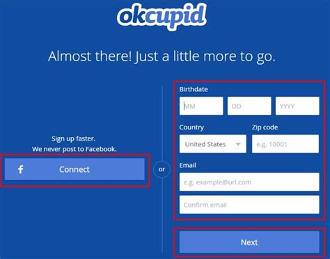 sign up to okcupid