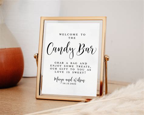 Sign Wedding Candy Table