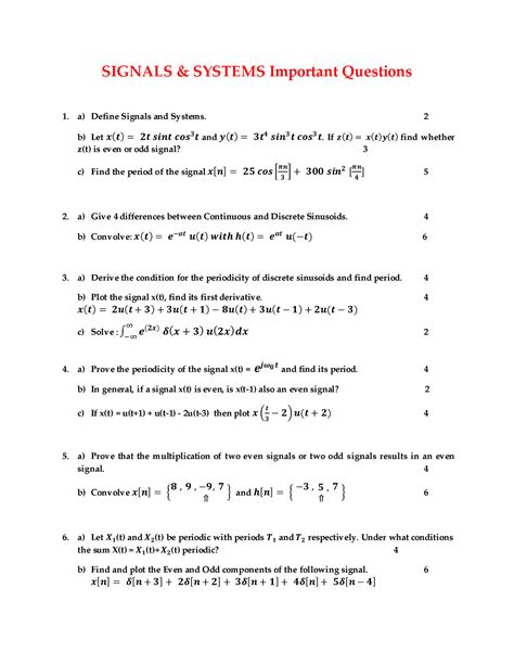 Signal Basic Questions