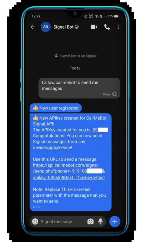 Signal Message Api