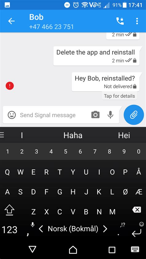 Signal Message Problems