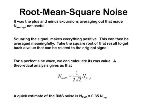 signal noise square root