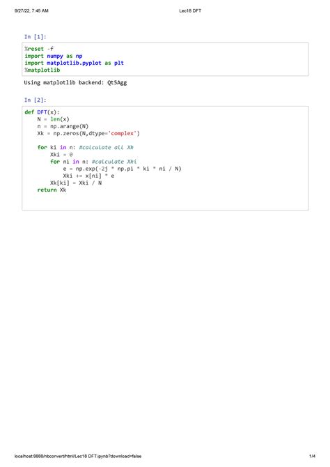 Signal Processing Python Example