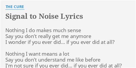 signal to noise lyrics