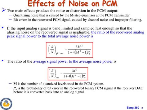 Signal To Quantization Noise Ratio In Pcm