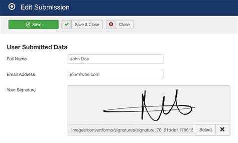 signature field in html form w3schools