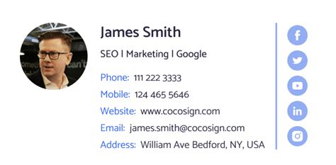 signature format for email example