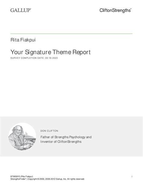 signature theme report gallup