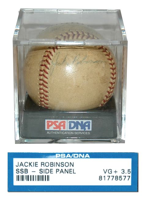 signed jackie robinson baseball