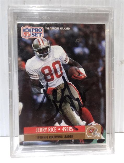 signed jerry rice card