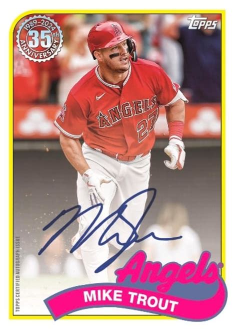 signed mike trout card
