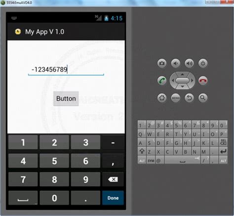Signed Number Android