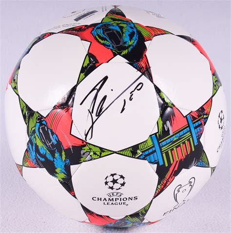 signed soccer ball messi